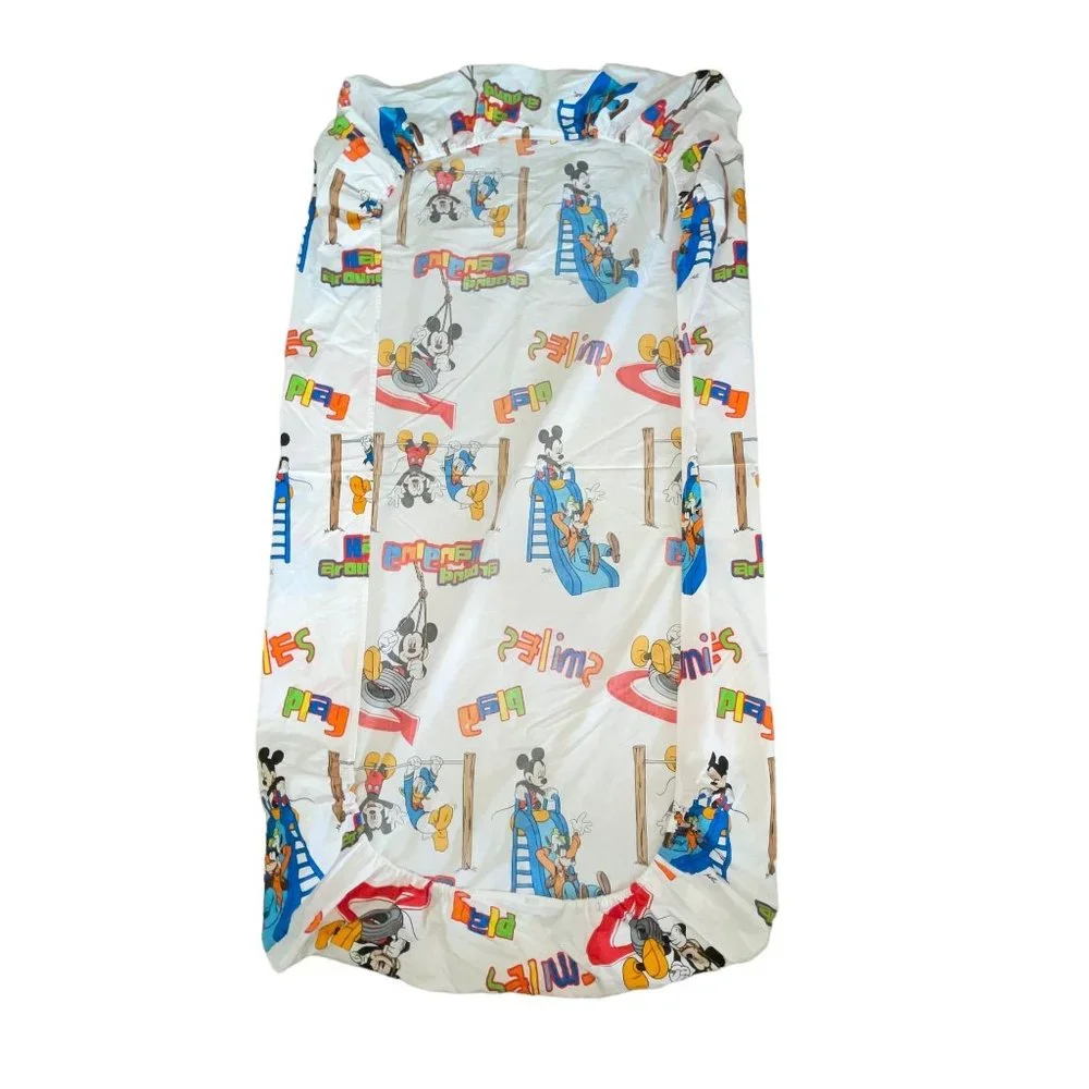 Rare Jay Franco Disney Mickey Mouse Clubhouse Twin Flat Fitted Sheets 2 Pieces